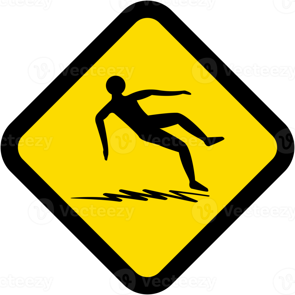 autocollant glissant surface avertissement sécurité protection signe symbole png