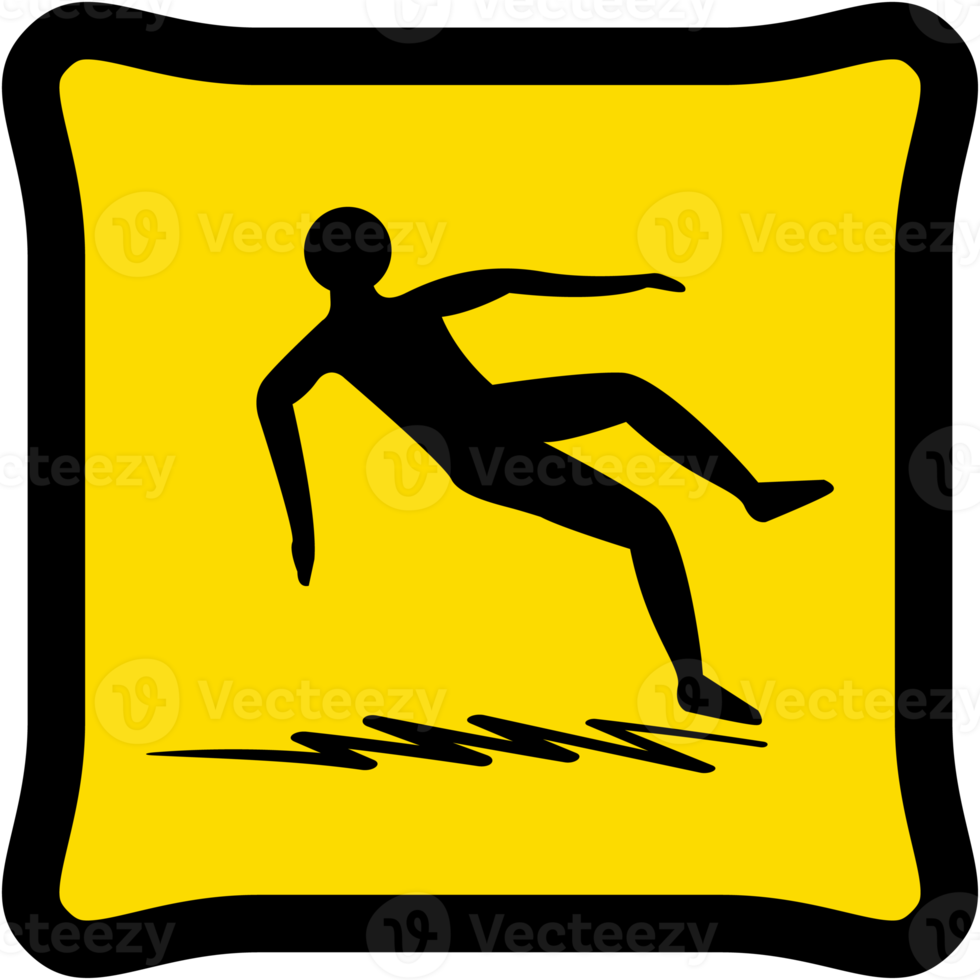 sticker slippery surface warning safety protection sign symbol png