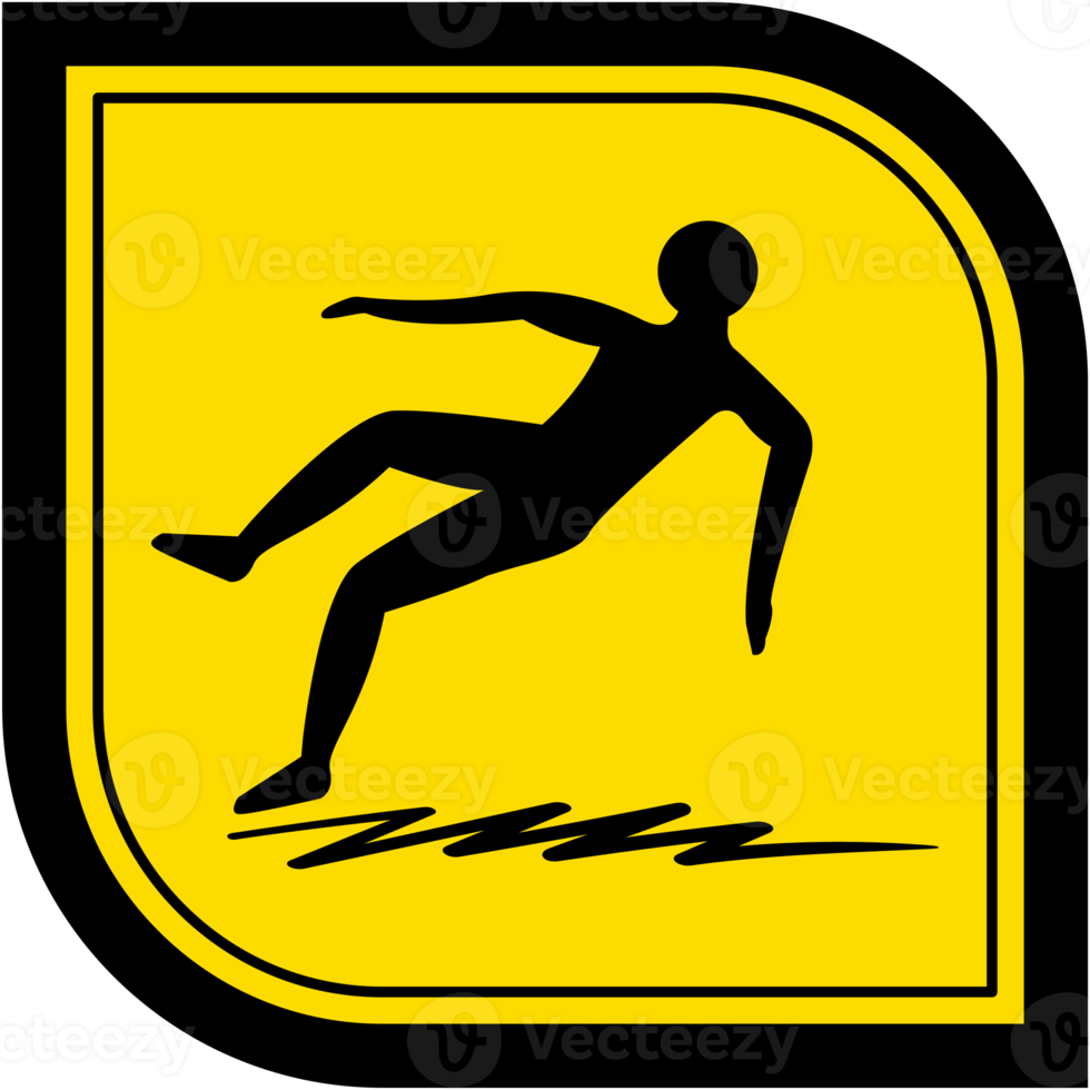 sticker slippery surface warning safety protection sign symbol png