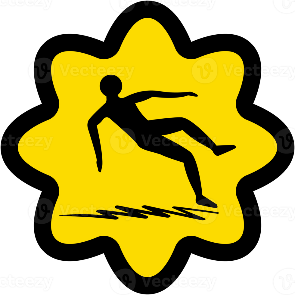 sticker slippery surface warning safety protection sign symbol png