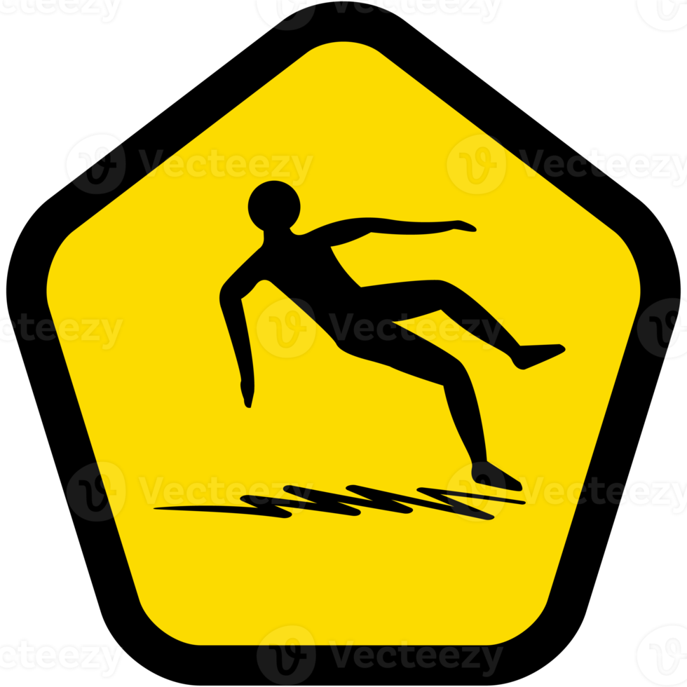 sticker slippery surface warning safety protection sign symbol png