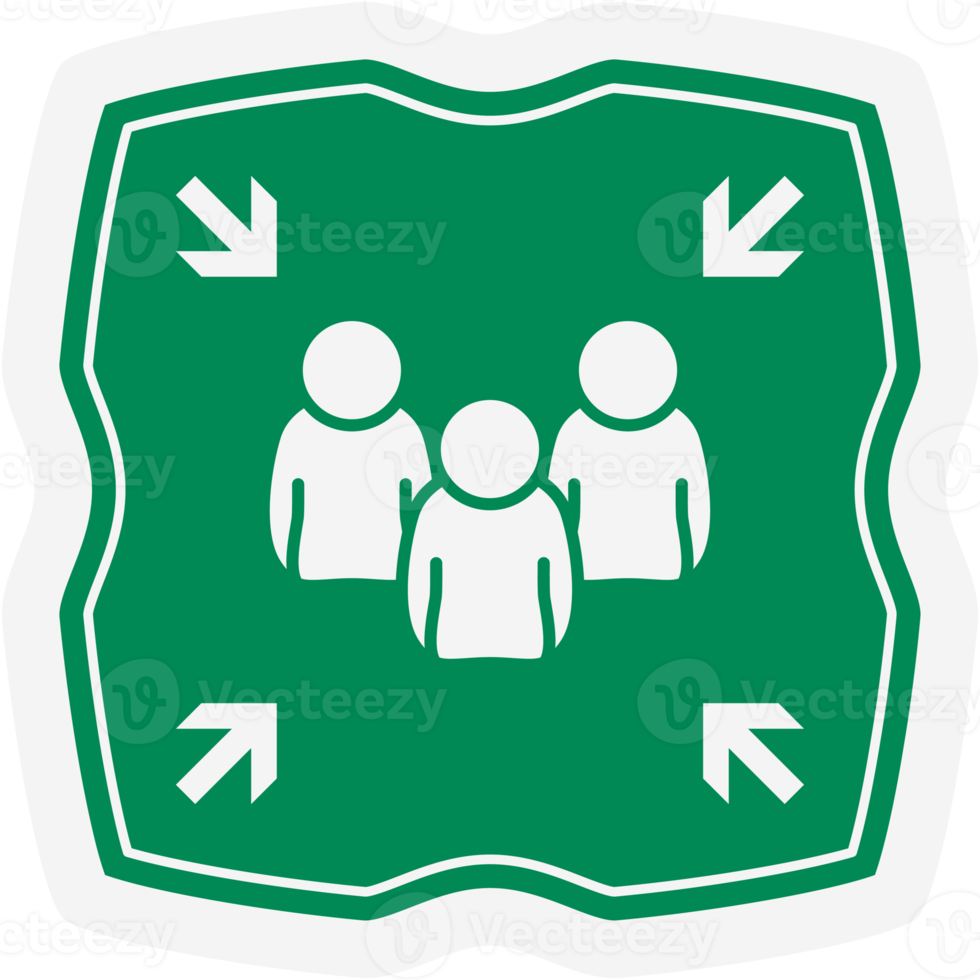 Sticker Assembly Point Emergency Life Evacuation Disaster Threat png