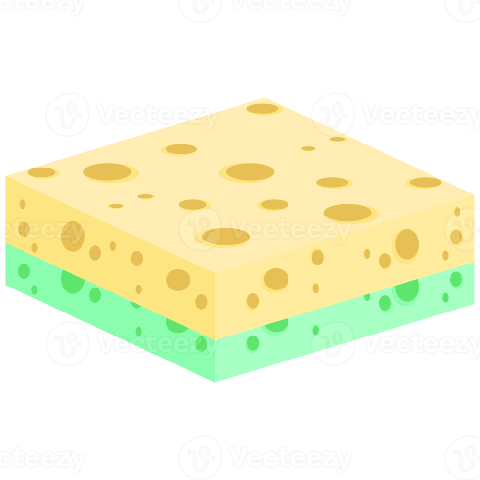 Geschirrspülen Schwamm Riegel verschiedene Formen Variante png
