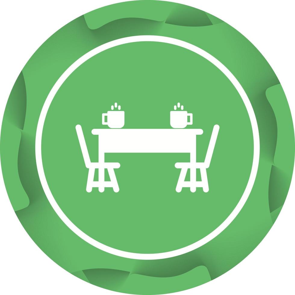 icono de vector de mesa de comedor