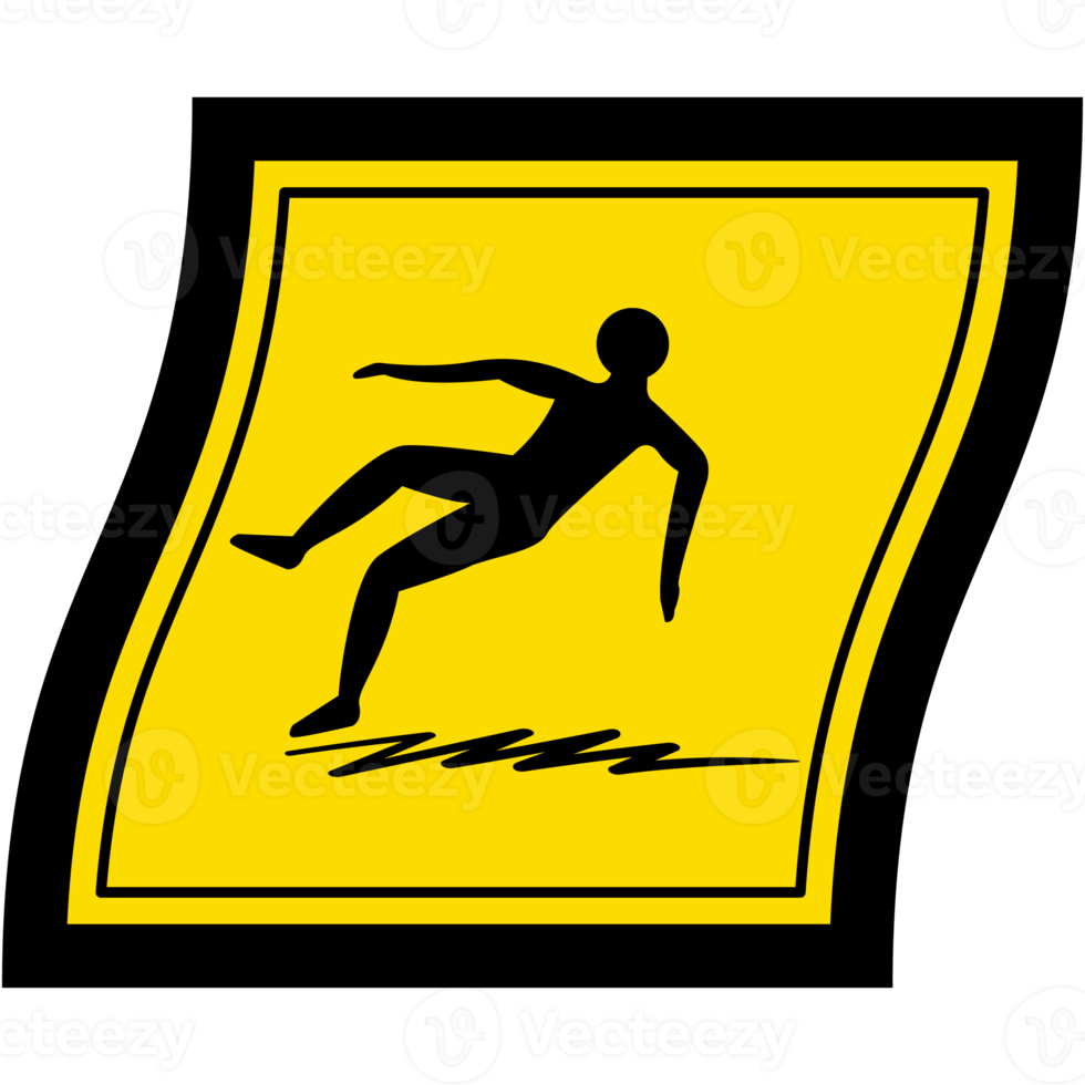 sticker slippery surface warning safety protection sign symbol png