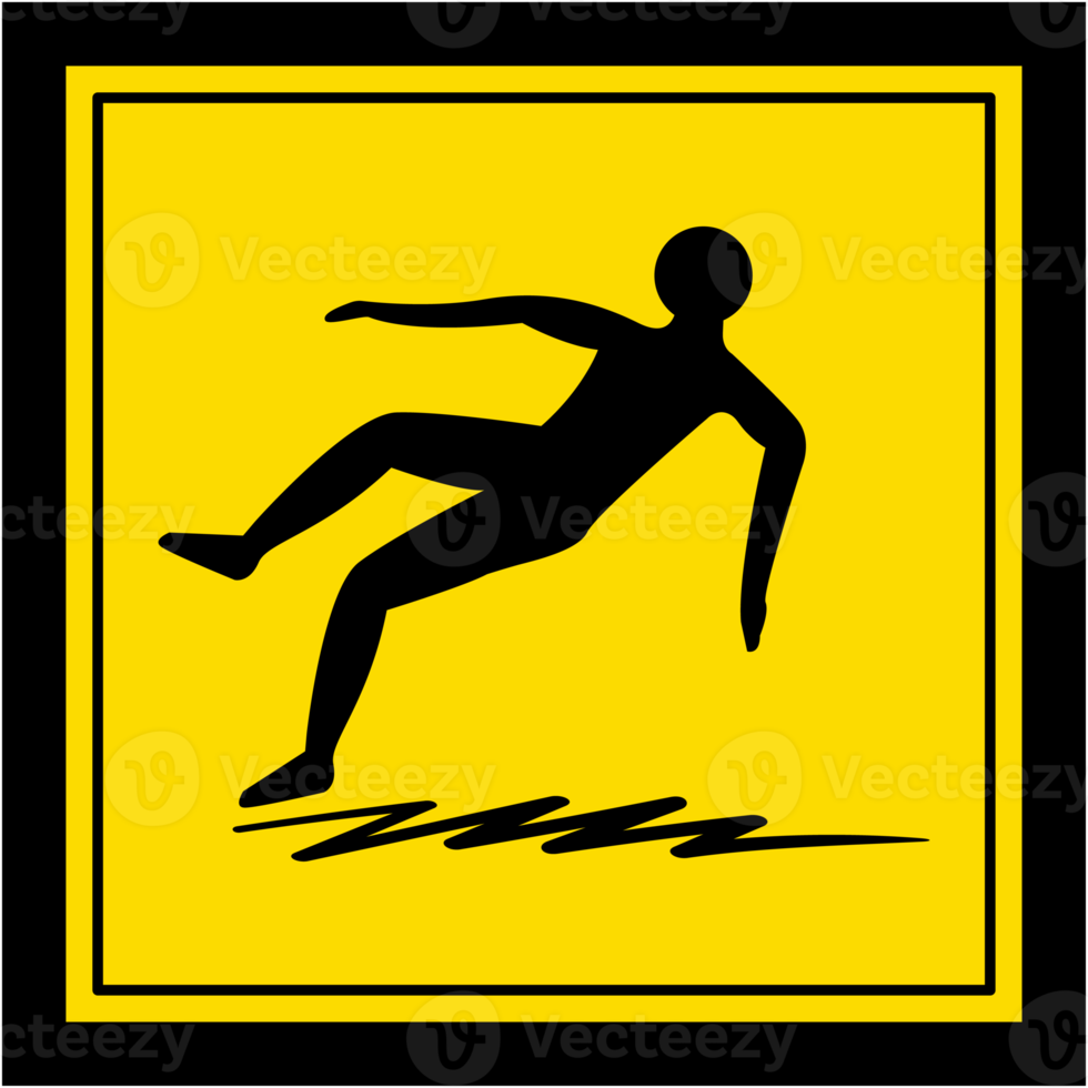 sticker slippery surface warning safety protection sign symbol png