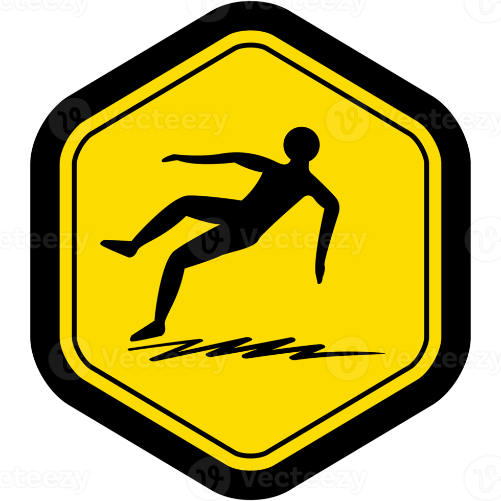 sticker slippery surface warning safety protection sign symbol png