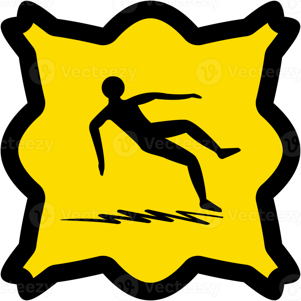 sticker slippery surface warning safety protection sign symbol png