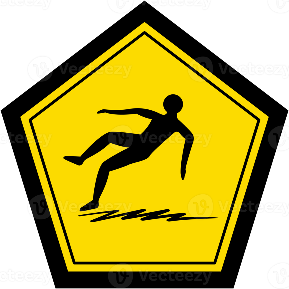 sticker slippery surface warning safety protection sign symbol png