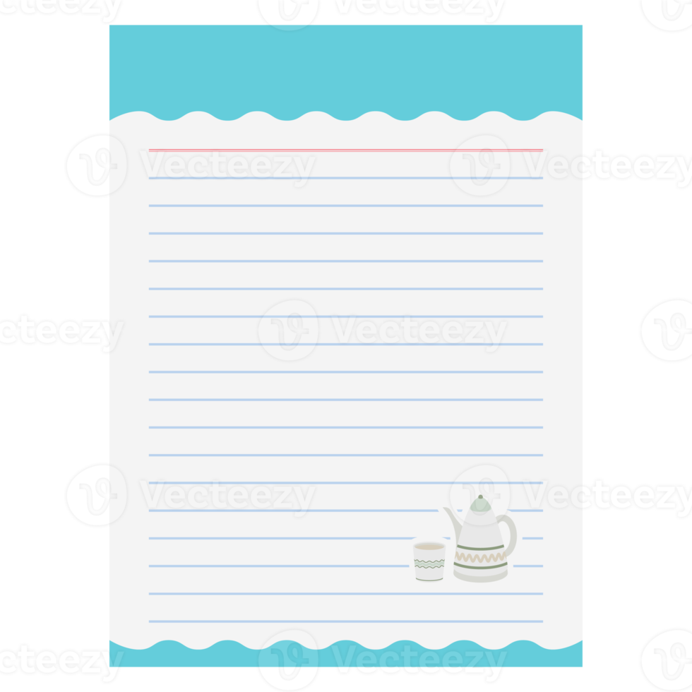 Paper Note Winter Hygge Cute teapot and teacup set png