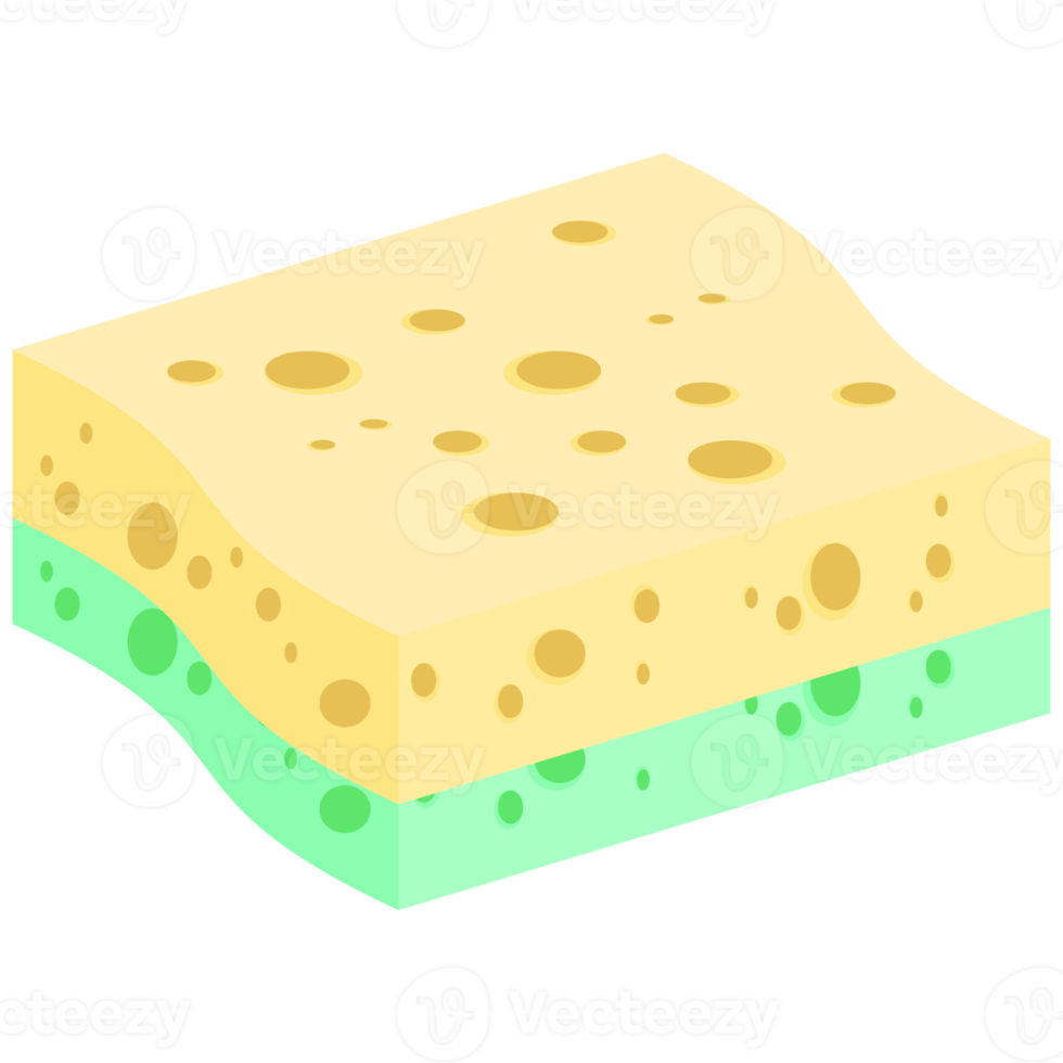 Geschirrspülen Schwamm Riegel verschiedene Formen Variante png