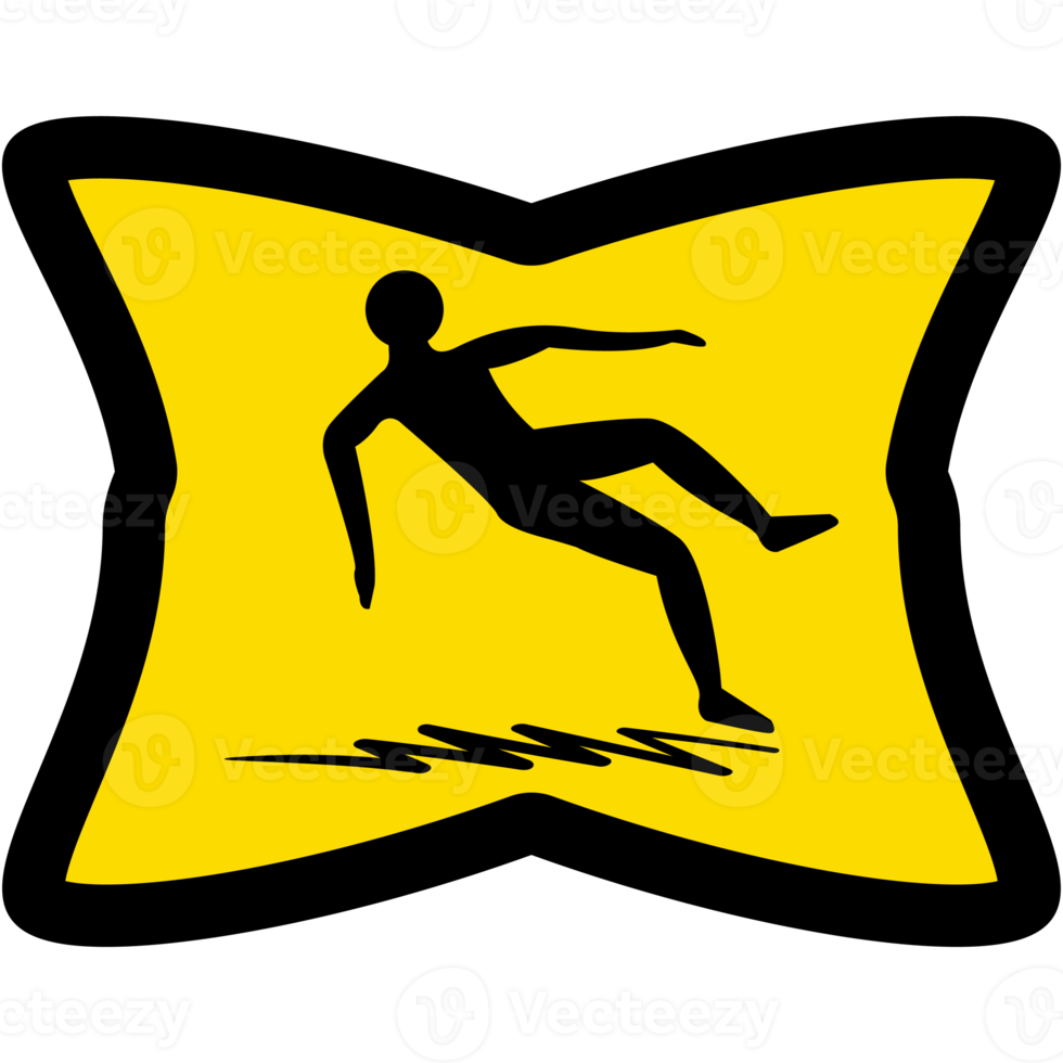 sticker slippery surface warning safety protection sign symbol png