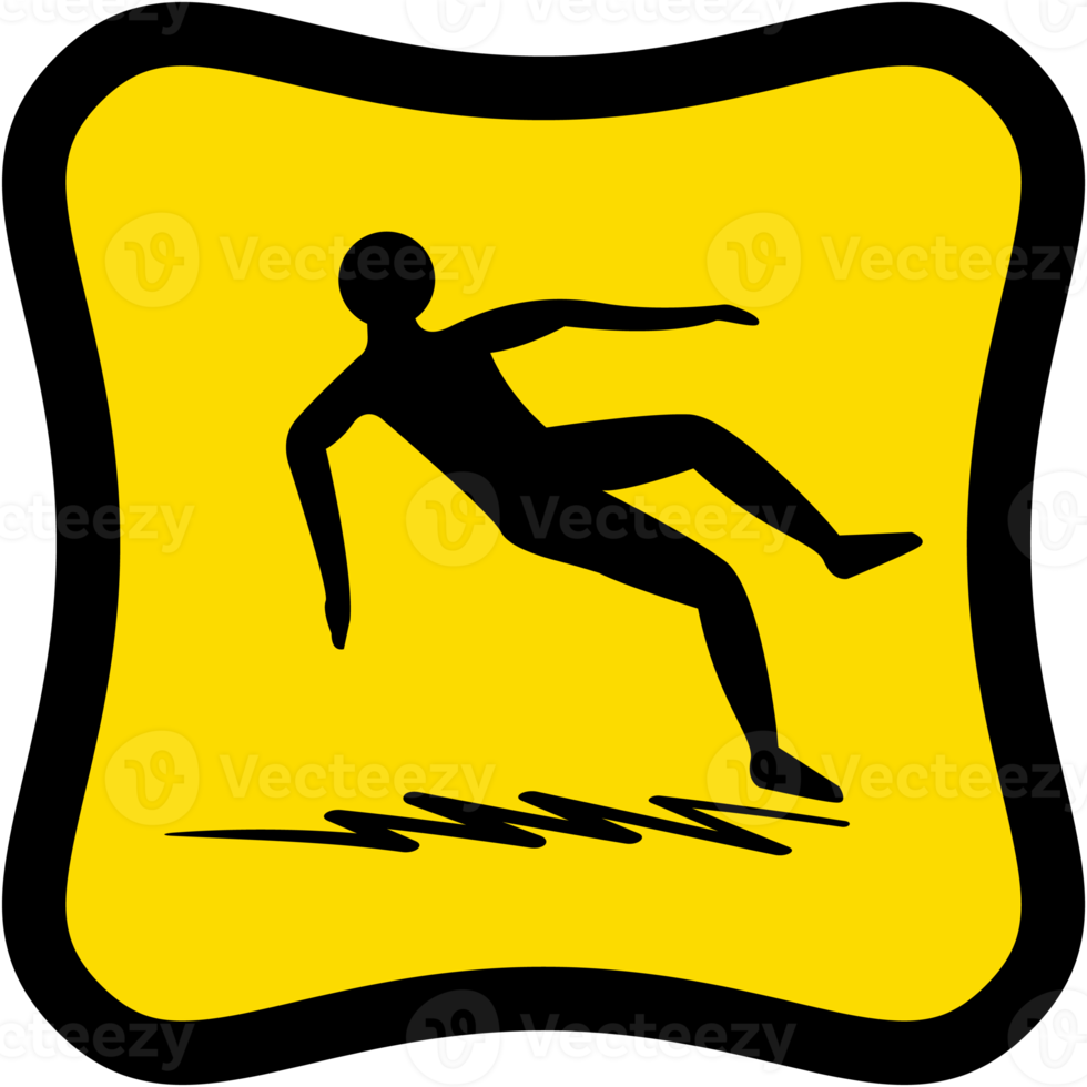 sticker slippery surface warning safety protection sign symbol png