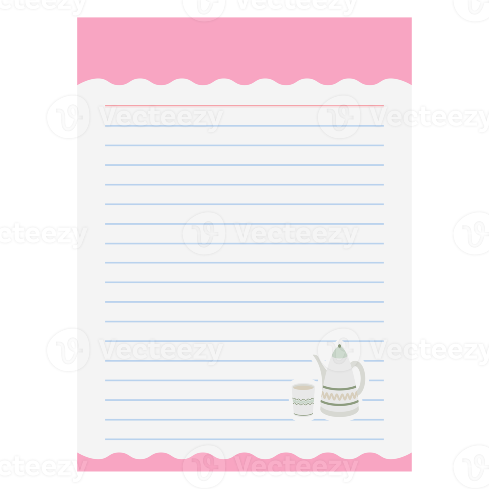 papier Notitie winter hygge schattig theepot en bril png