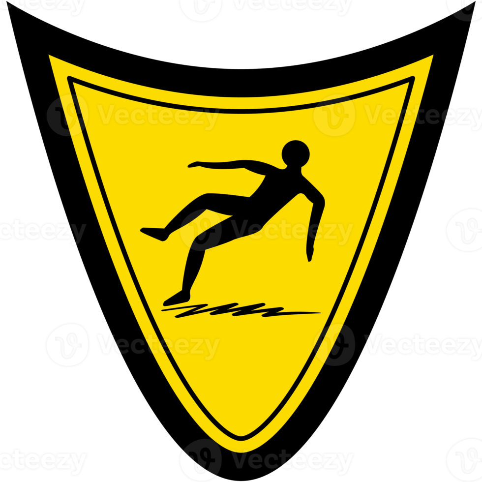 sticker slippery surface warning safety protection sign symbol png