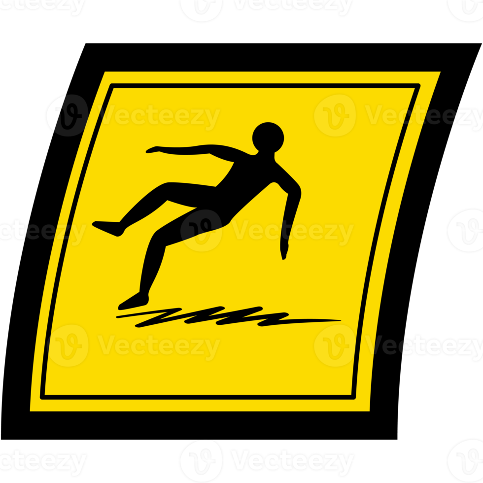sticker slippery surface warning safety protection sign symbol png