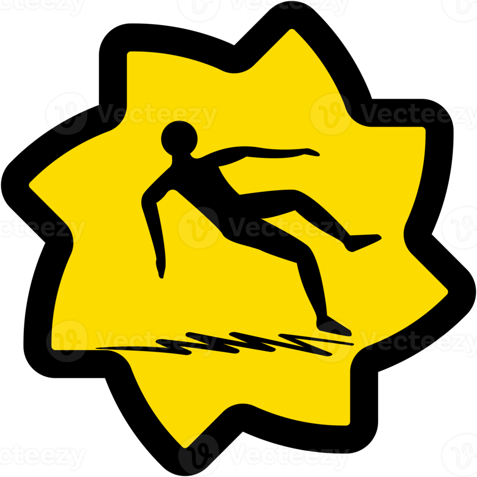 sticker slippery surface warning safety protection sign symbol png