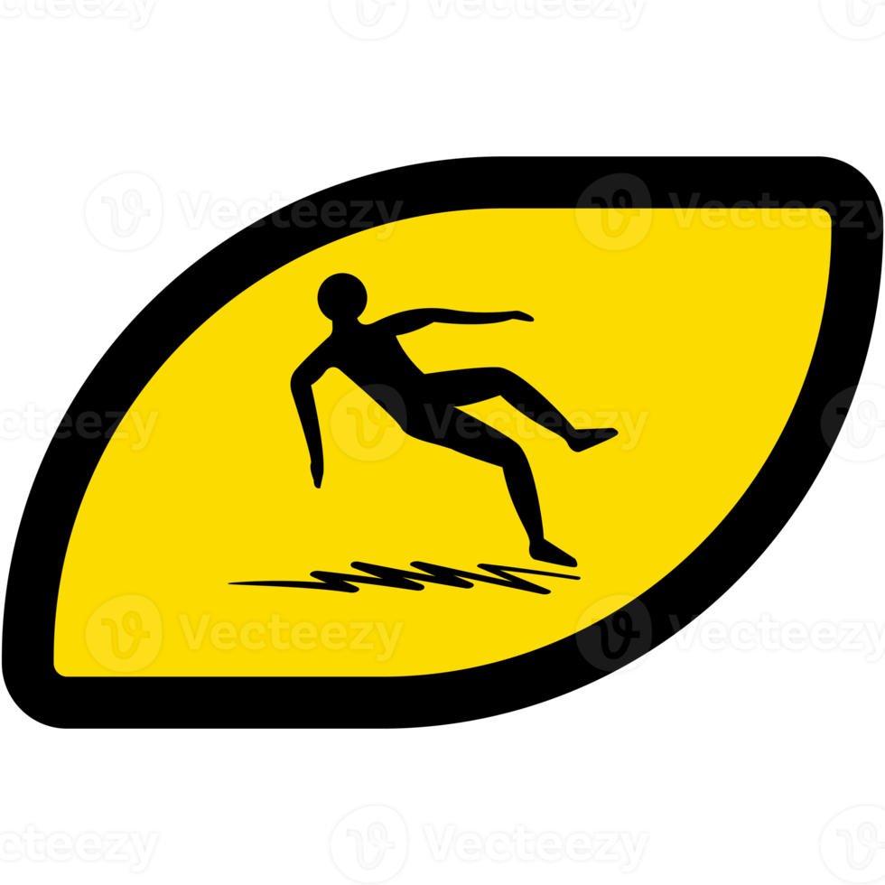 sticker slippery surface warning safety protection sign symbol png