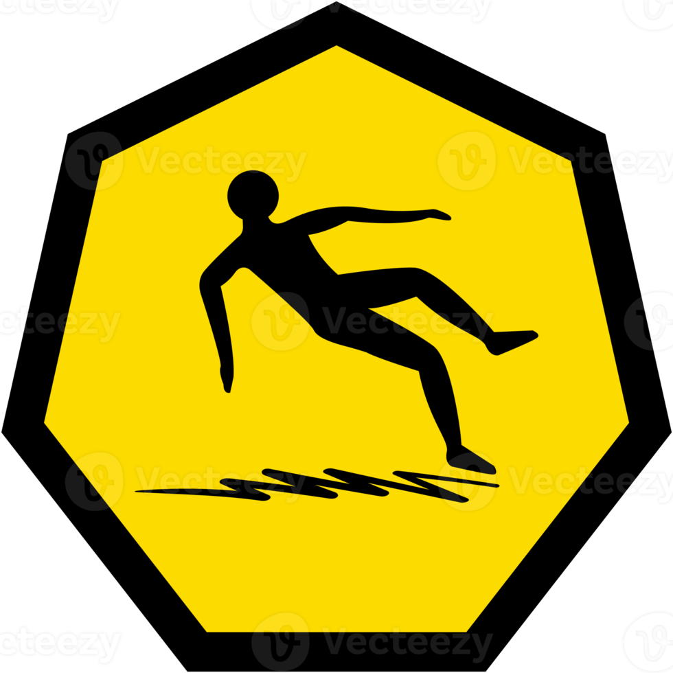 sticker slippery surface warning safety protection sign symbol png