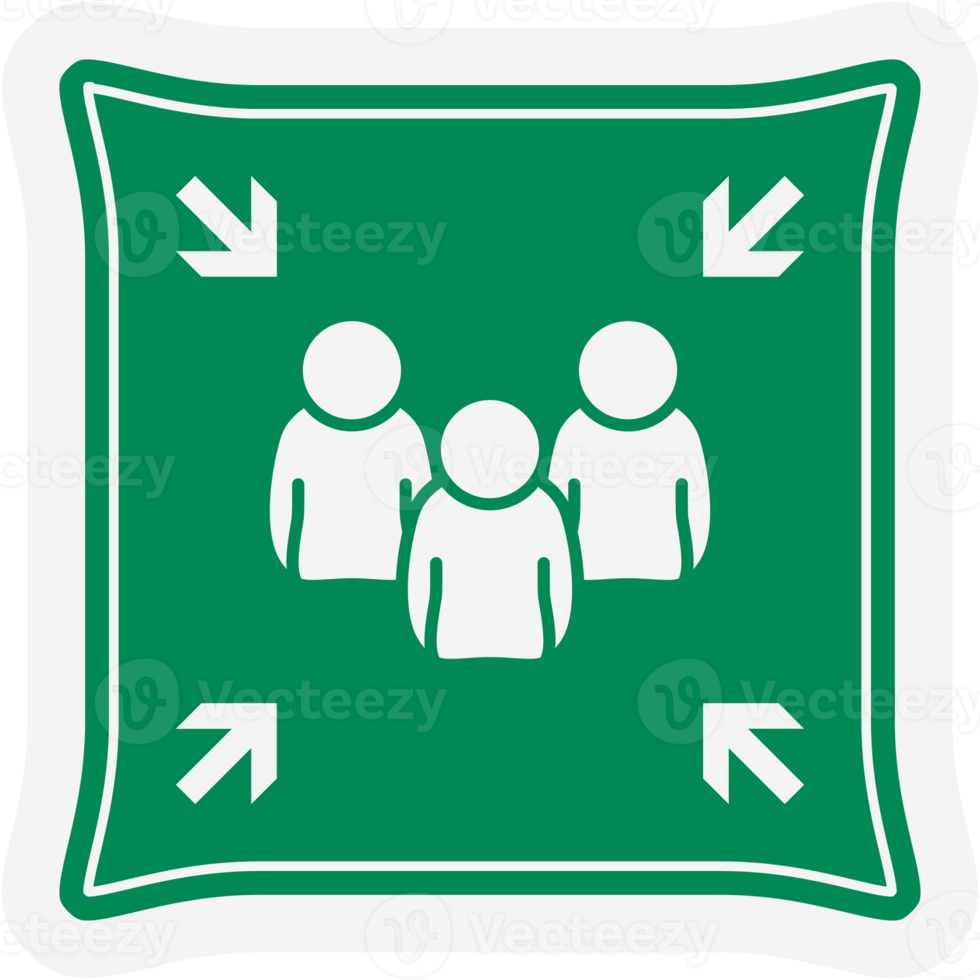 Sticker Assembly Point Emergency Life Evacuation Disaster Threat png