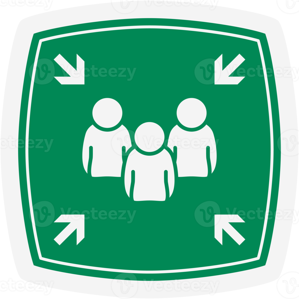 Sticker Assembly Point Emergency Life Evacuation Disaster Threat png