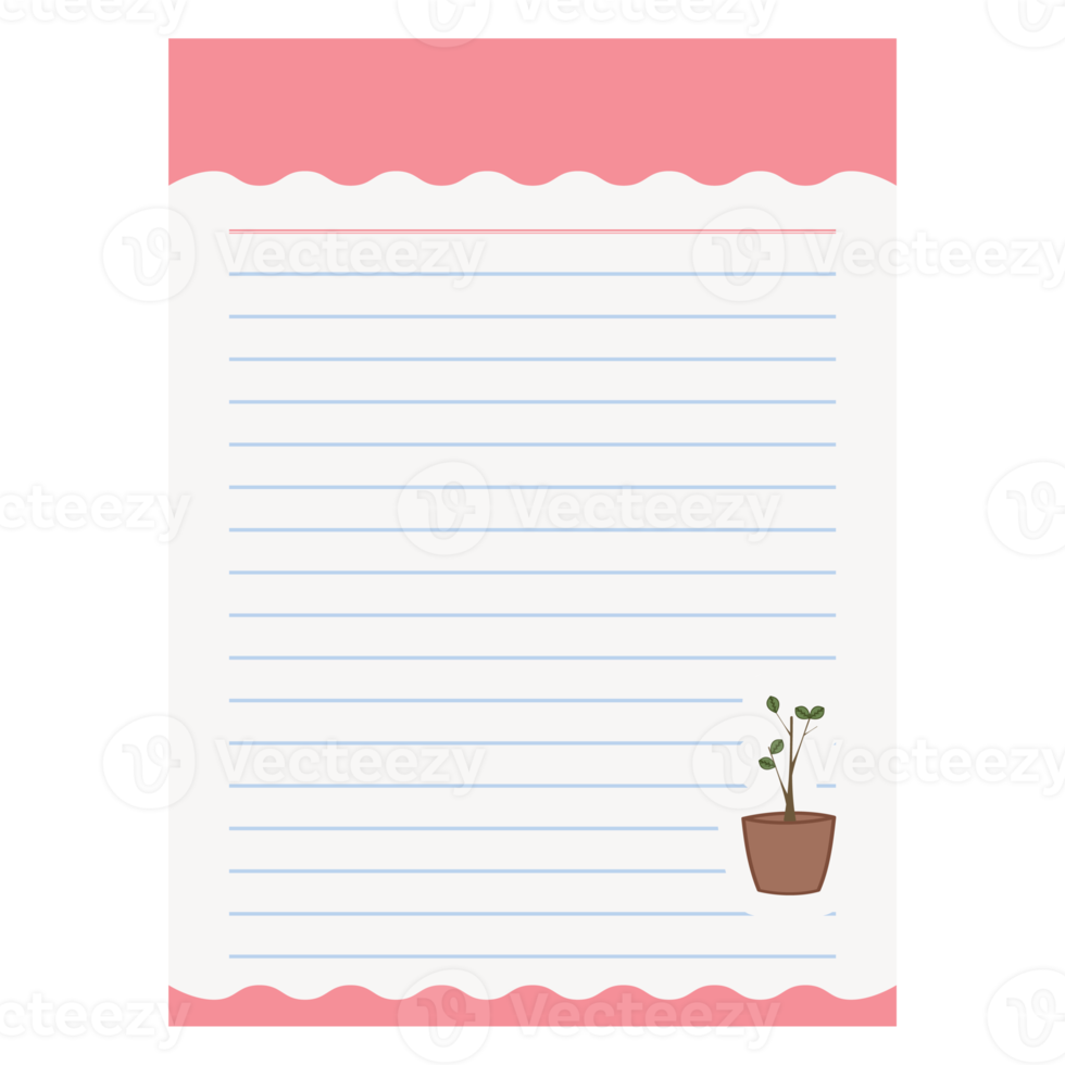 papier Notitie huis tuin boom plan schattig element png