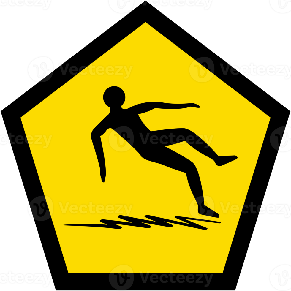 sticker slippery surface warning safety protection sign symbol png