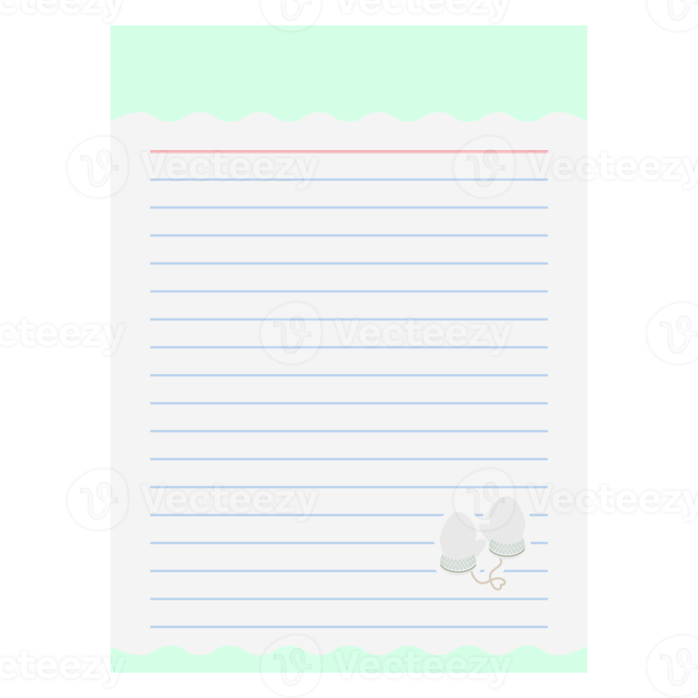 Paper Note Winter Hygge Cute winter gloves png