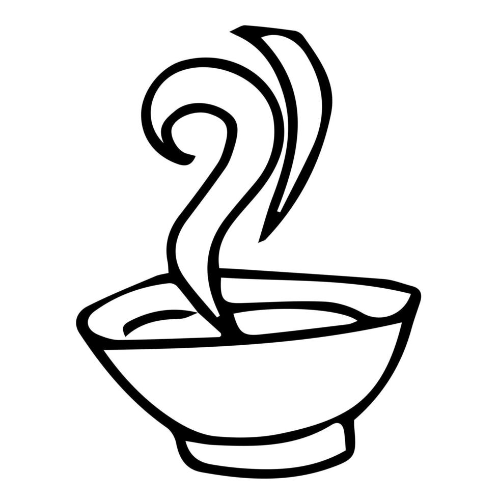 Set tea set baking tea sweets. Doodle illustration for the menu. vector