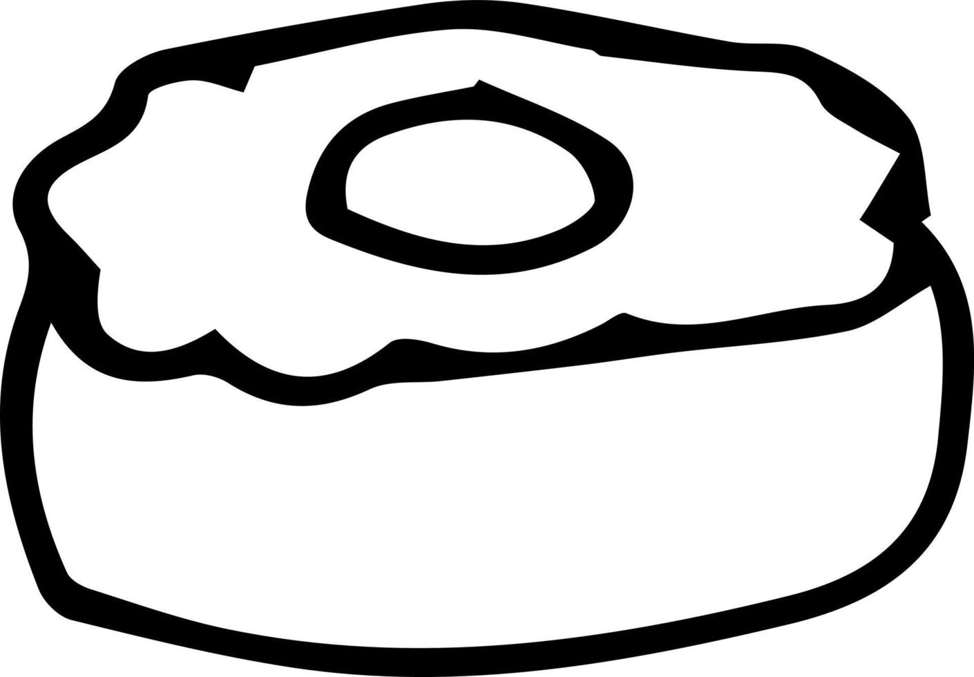 Set tea set baking tea sweets. Doodle illustration for the menu. vector