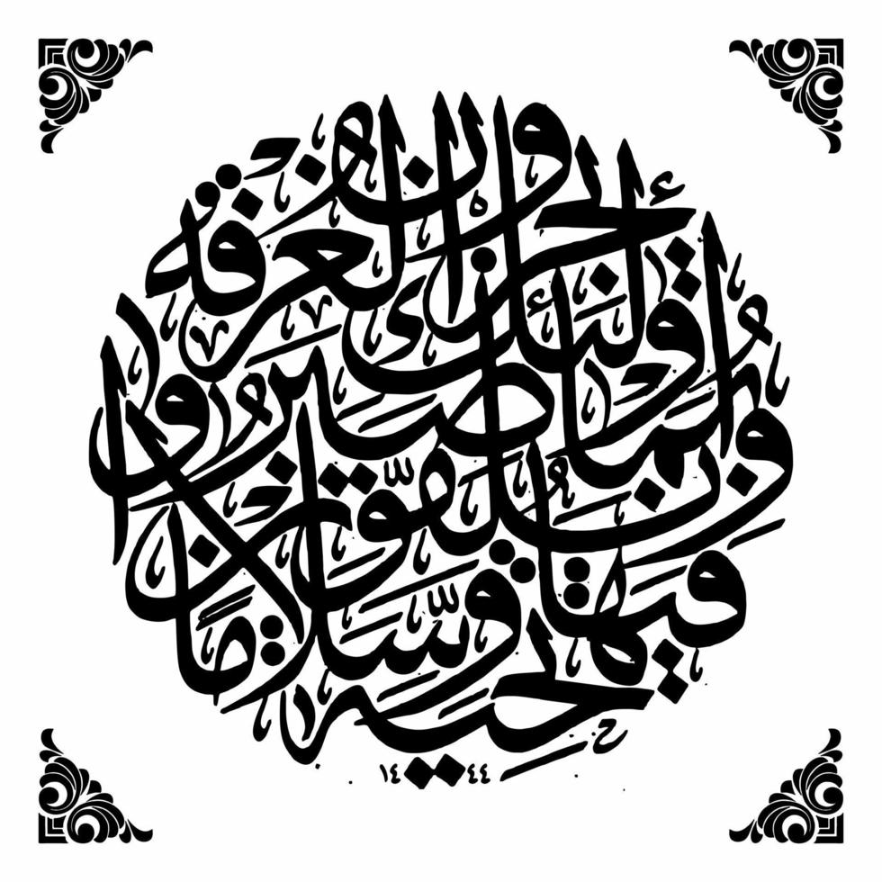 Arabic Quran Calligraphy, Meaning For your various design template needs, Banners, Stickers, brochures or other printing vector