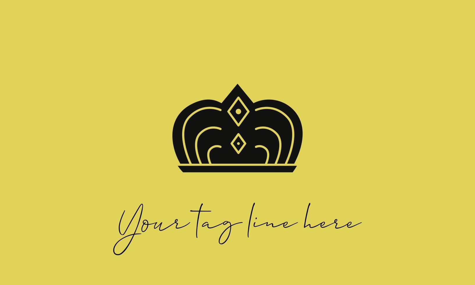 logo design of crown template vector design