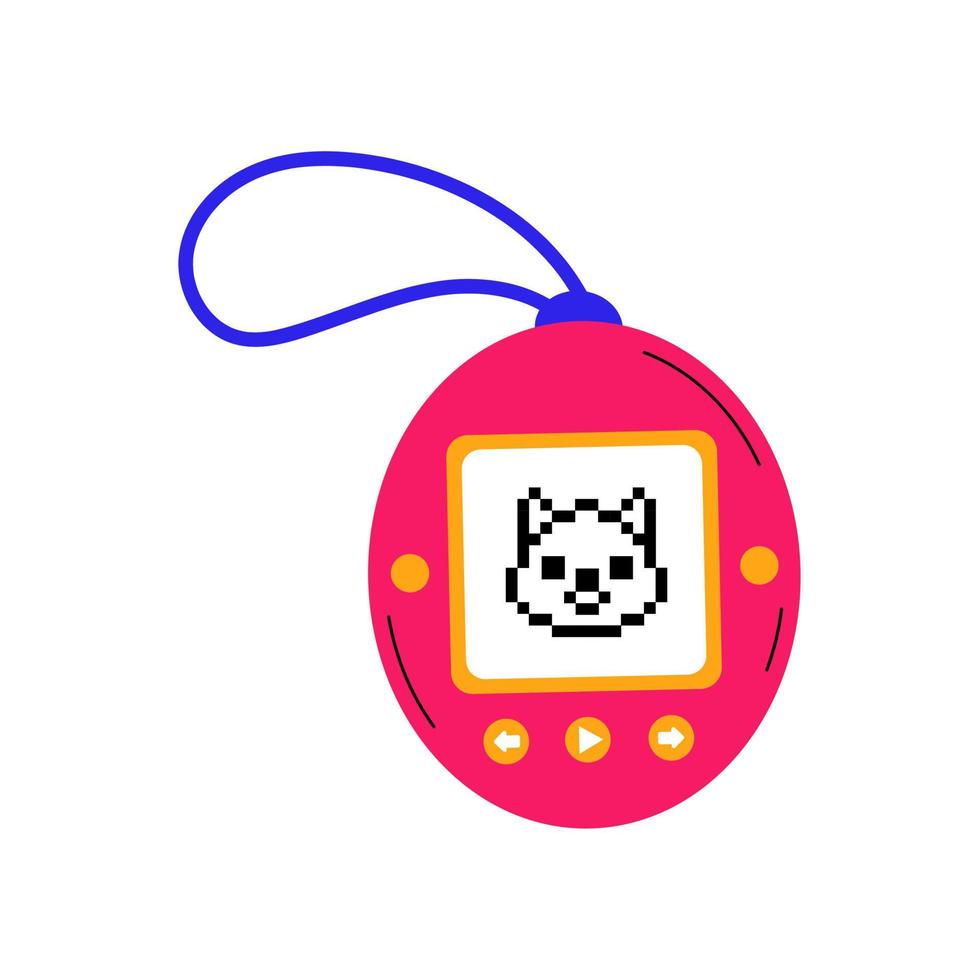 Vintage 90s mobile game in trendy style. vector