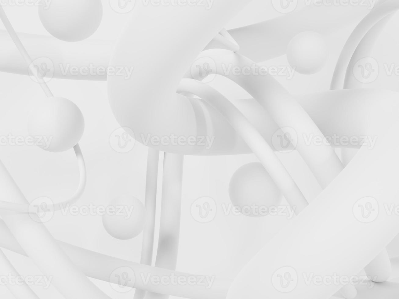 3D Rendering Trendy Pure White Dynamic Geometric Abstract Background for Leaflet, Presentation or Brochure Cover photo