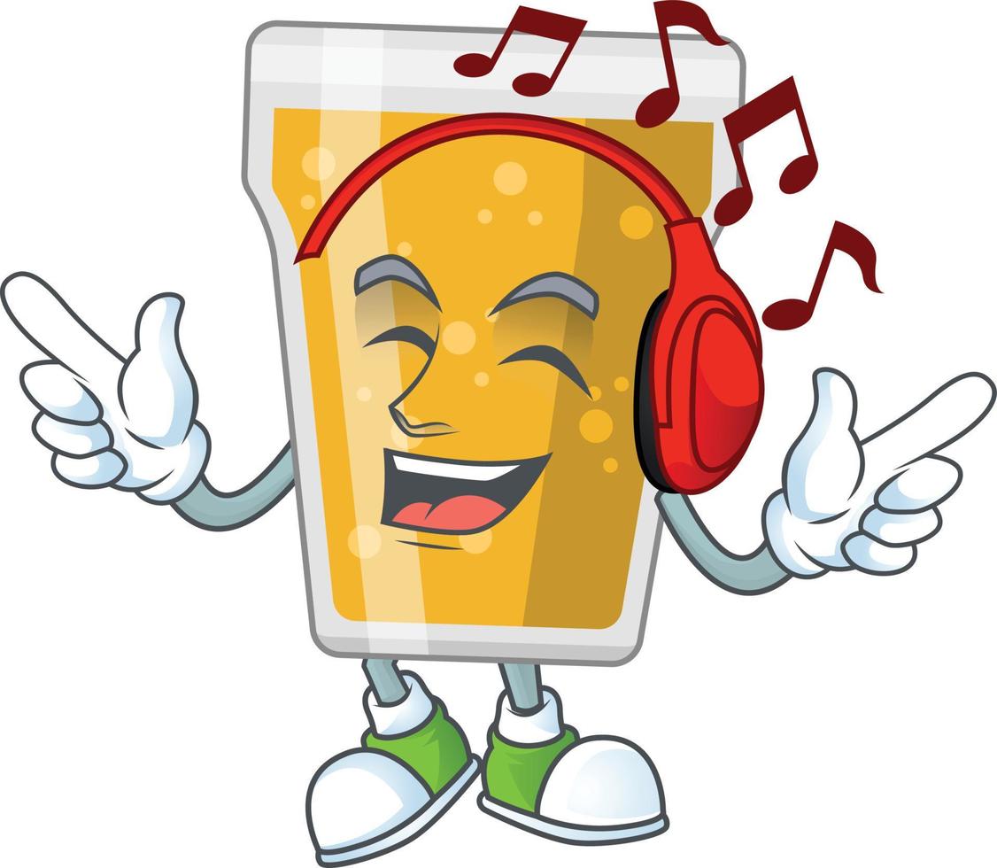 Cartoon character of mug of beer vector