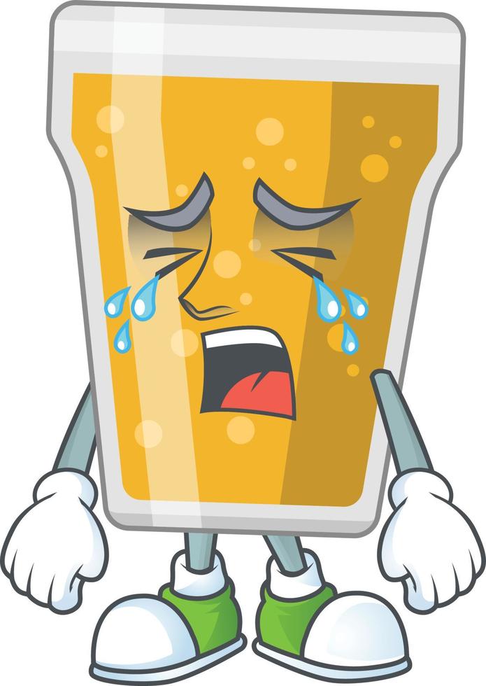 Cartoon character of mug of beer vector