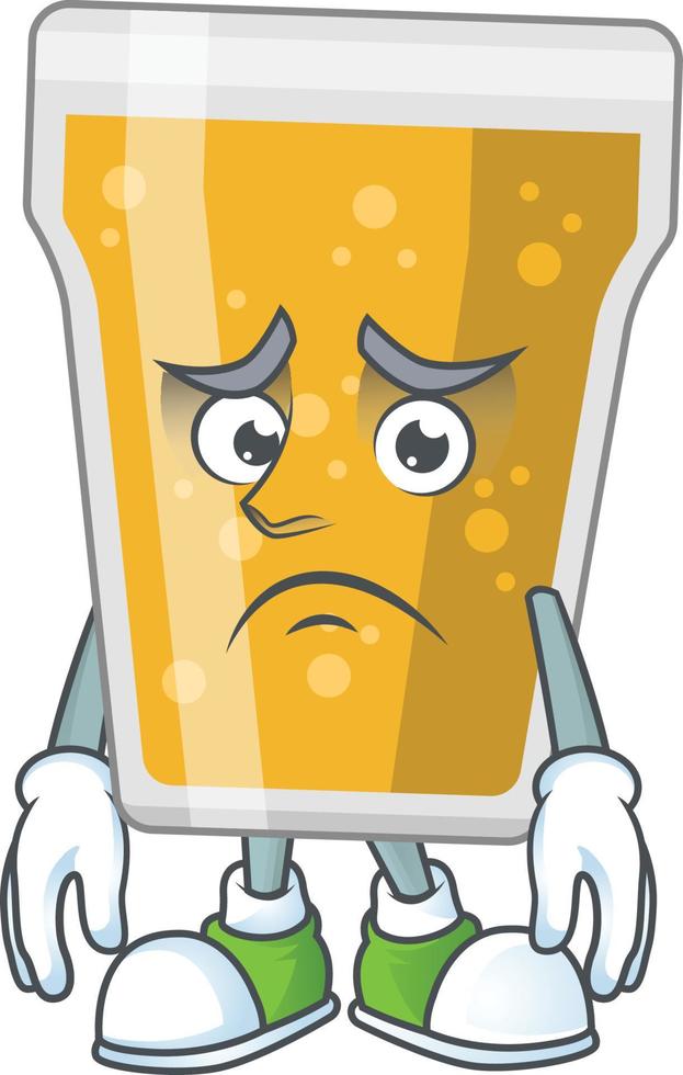Cartoon character of mug of beer vector