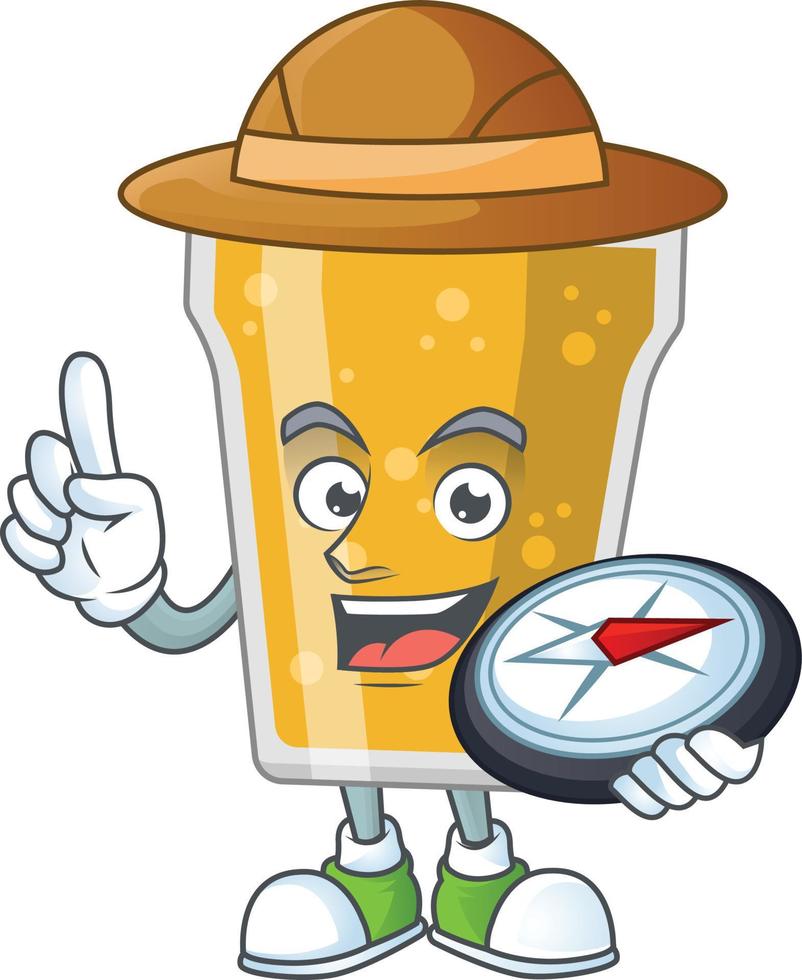 Cartoon character of mug of beer vector