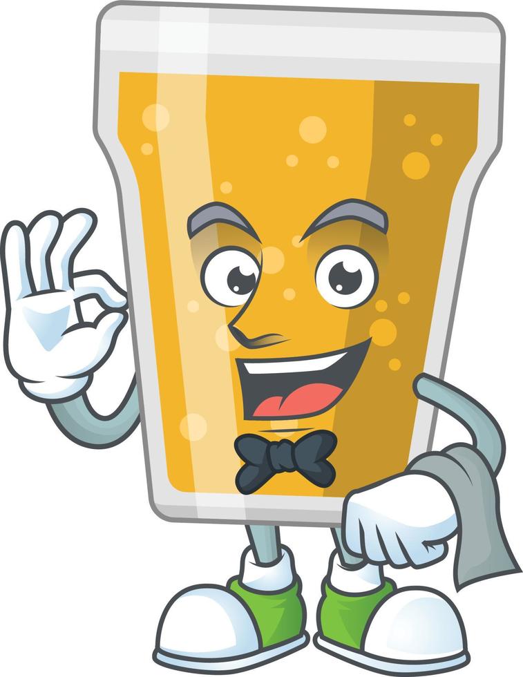 Cartoon character of mug of beer vector