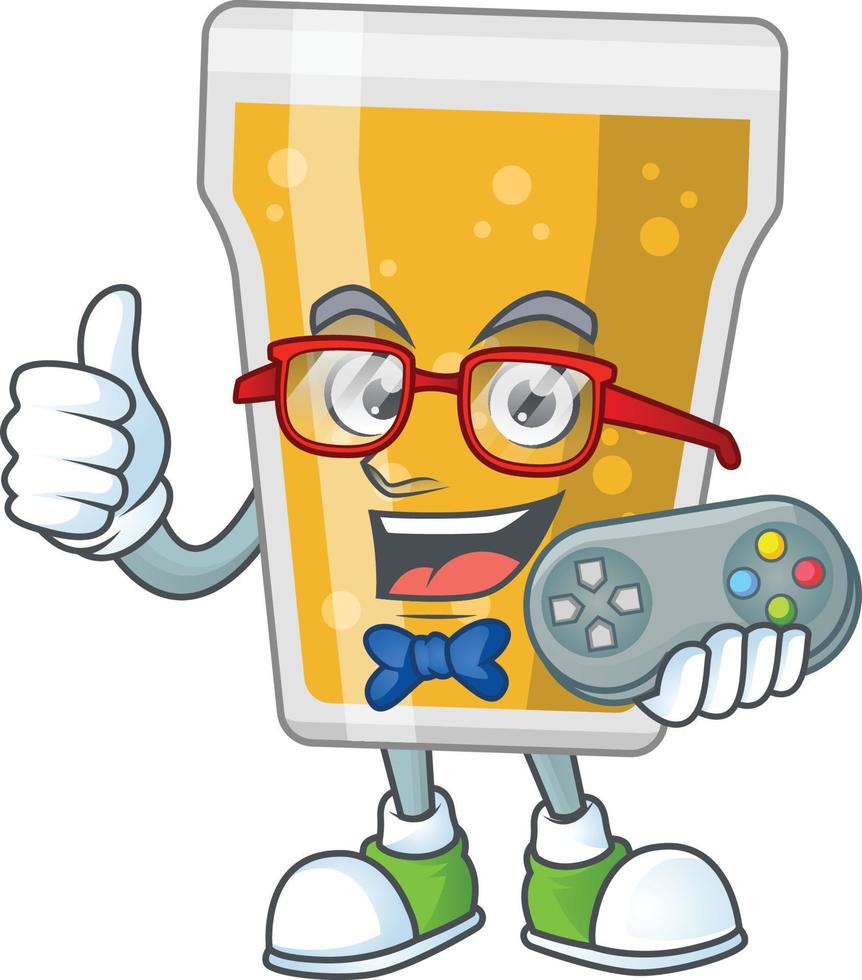 Cartoon character of mug of beer vector