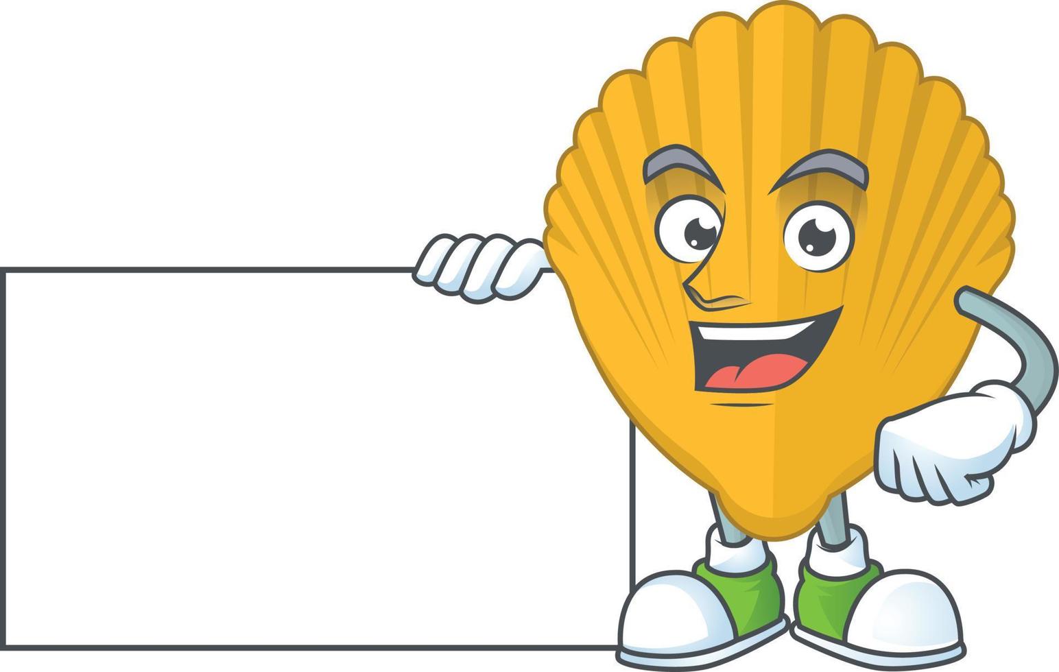 Cartoon character of yellow clamp vector