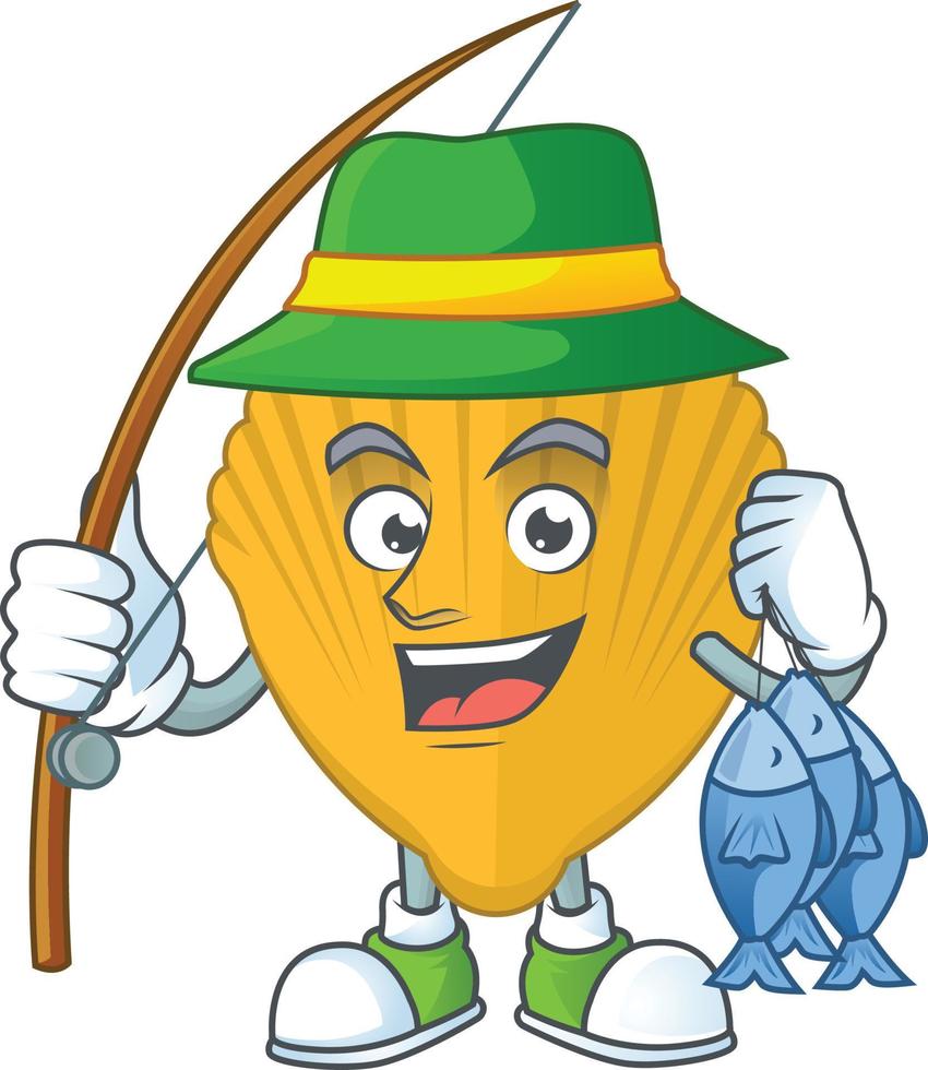 Cartoon character of yellow clamp vector