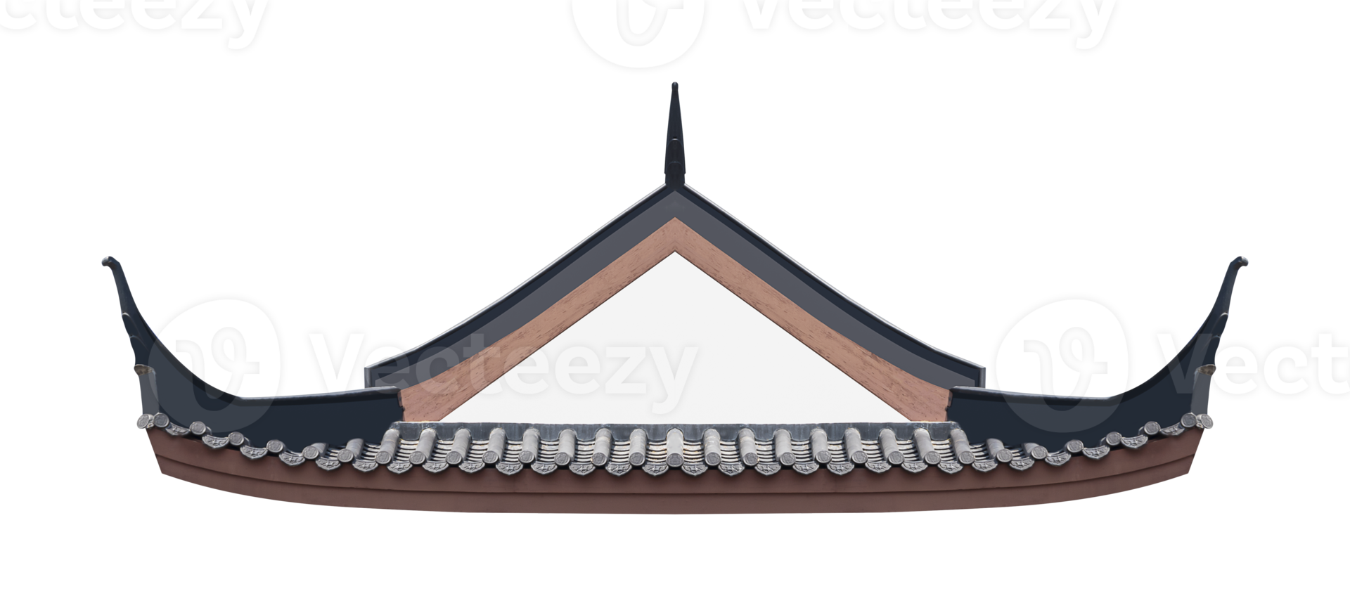 maquette chinois style toit png