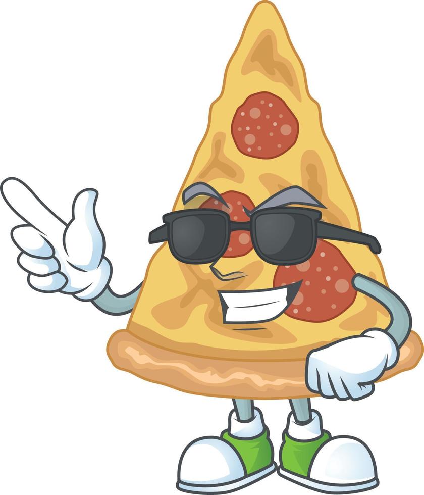 dibujos animados personaje de rebanada de Pizza vector