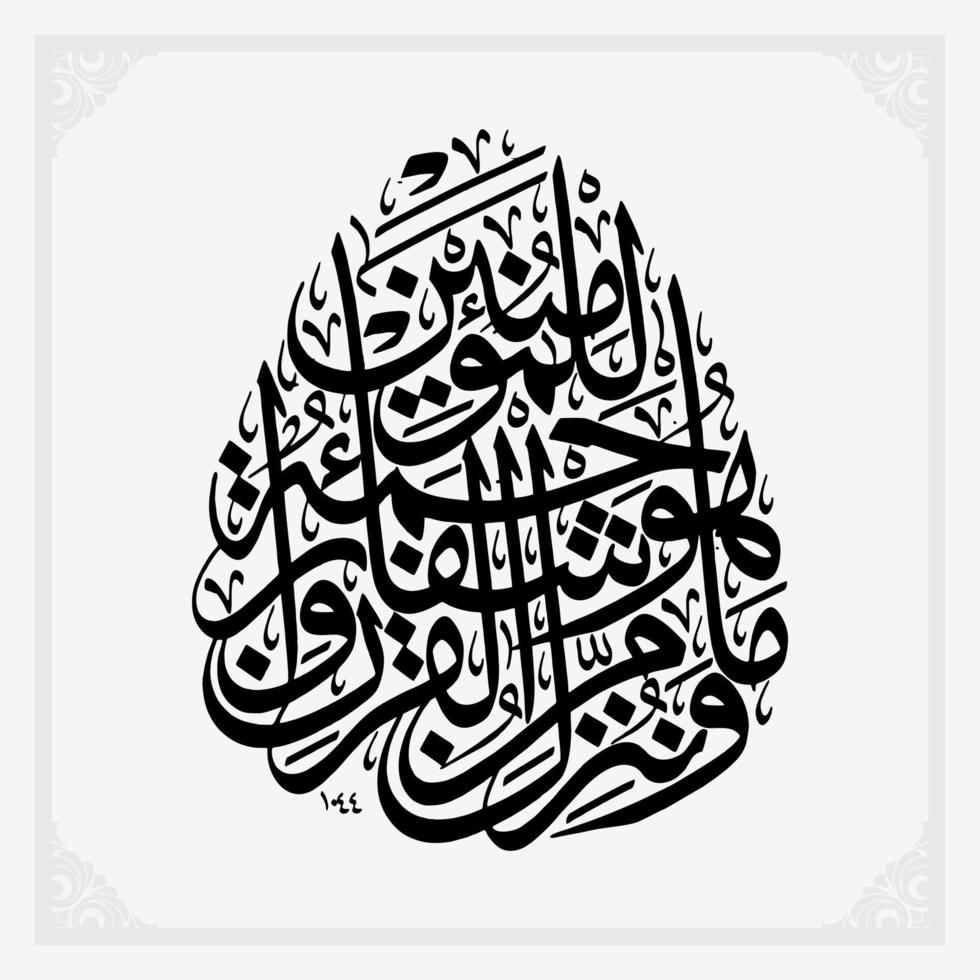 Arabic Calligraphy template, Meaning for all your design needs, banners, stickers, Ramadan flyers, etc vector