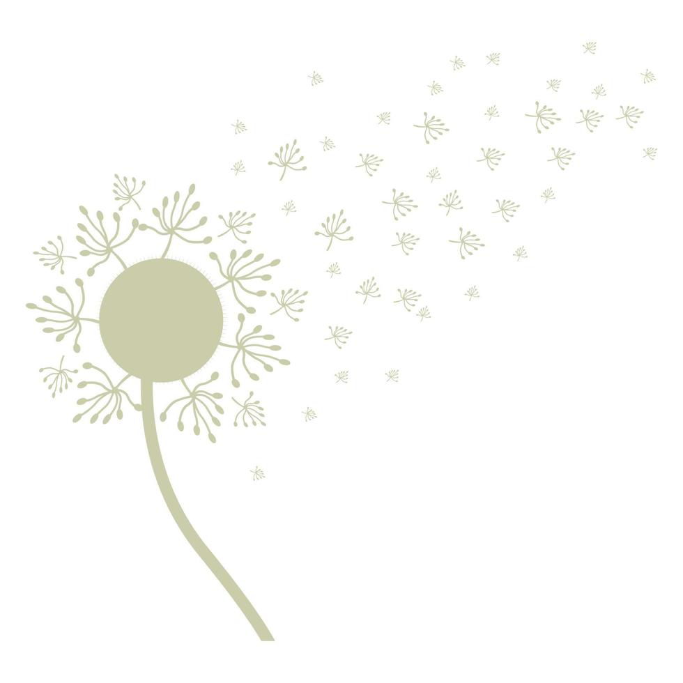 Dandelion Flower Vector, Flower Plant Illustration Icon, Dendelion Logo Simple Design vector