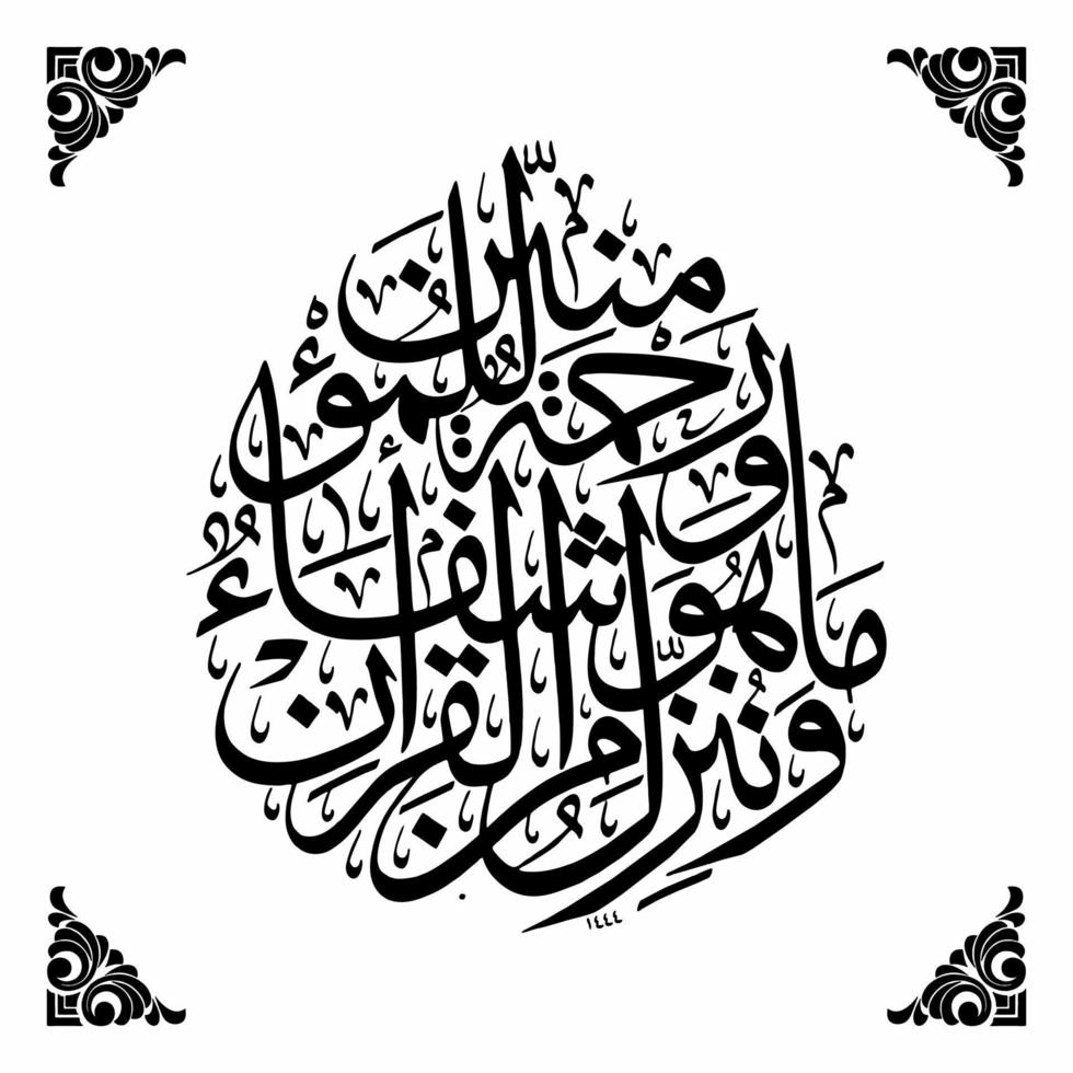 Arabic Quran Calligraphy, Meaning For your various design template needs, Banners, Stickers, brochures or other printing vector