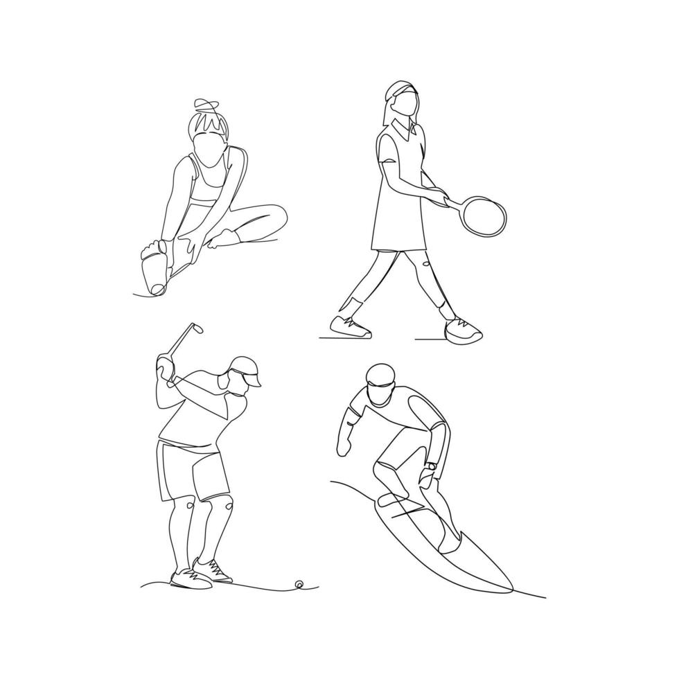 deportista vector ilustración