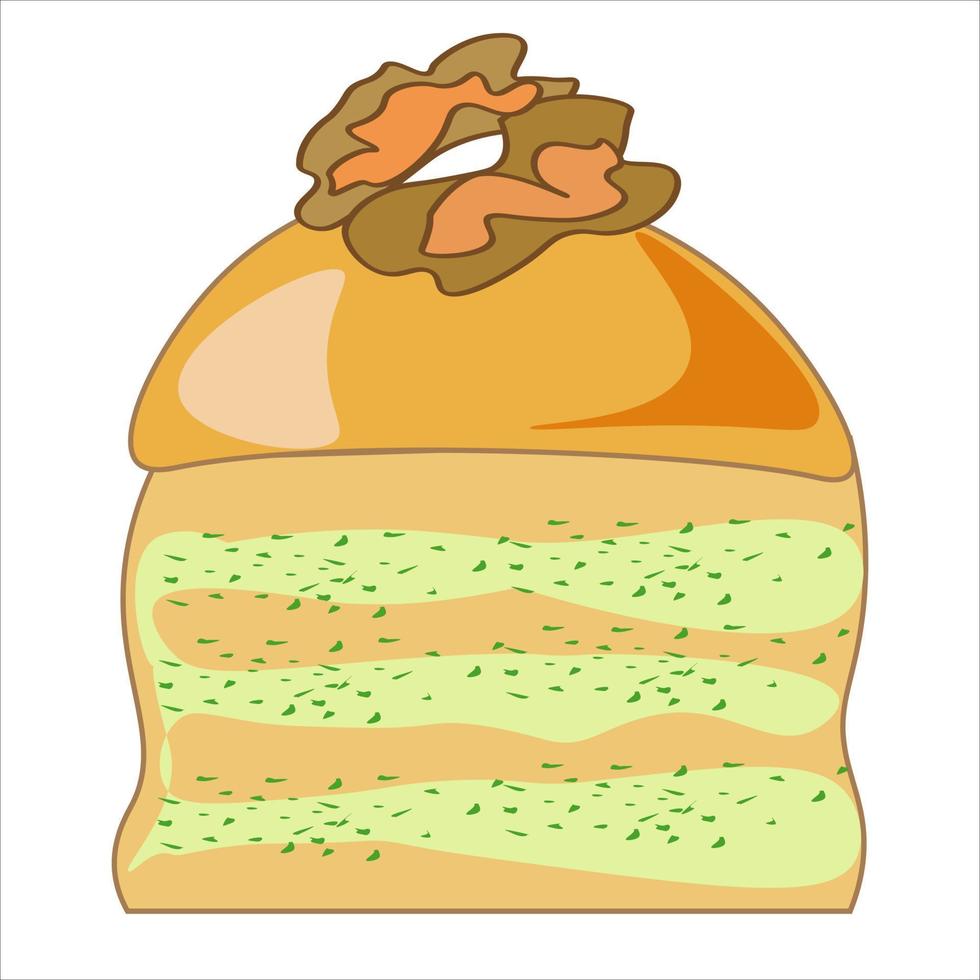Baking tea sweets. Doodle illustration for the menu.Bakery Cakes, cookies, tea, coffee, bread, toast. vector