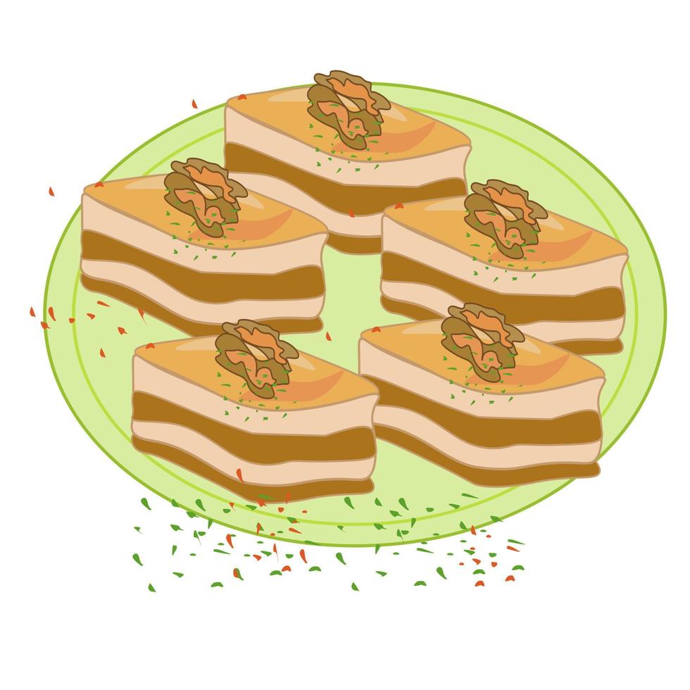 Baking tea sweets. Doodle illustration for the menu.Bakery Cakes, cookies, tea, coffee, bread, toast. vector